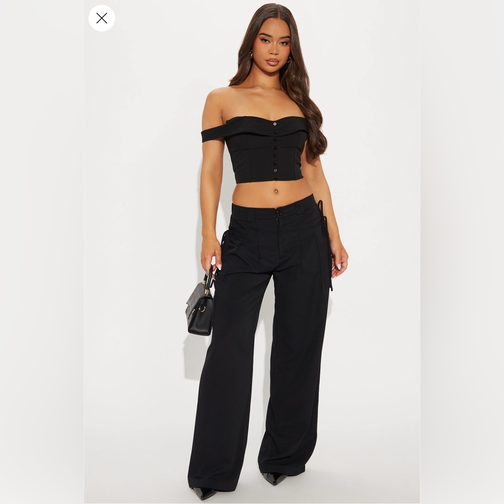 Fashion Nova Black Wide Leg Pants